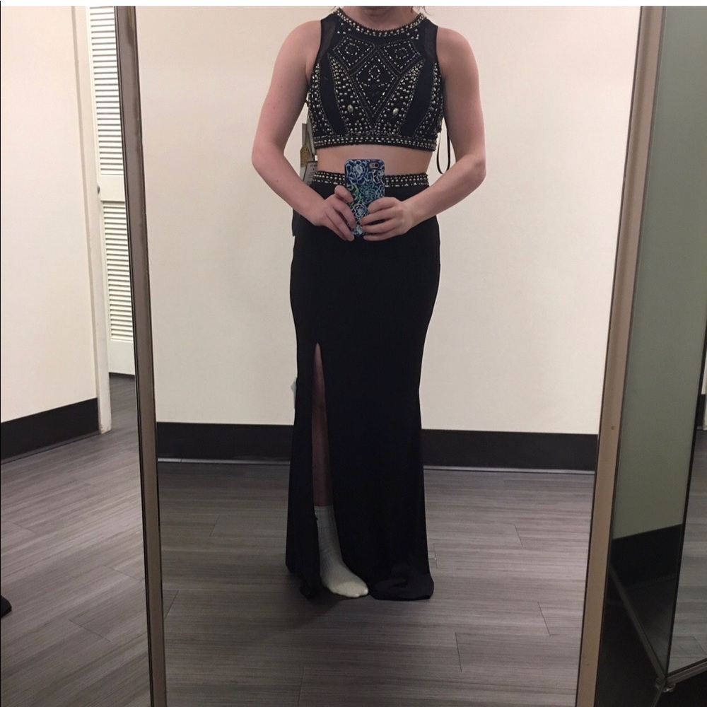 2 piece formal dress